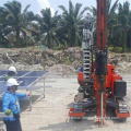 Solar Pile Driver With GPS System Solar Piling